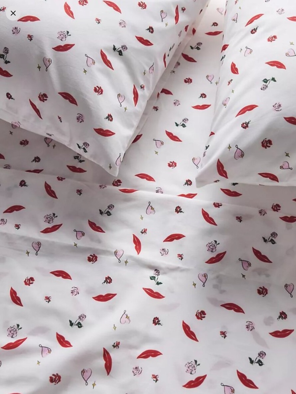 💋Anthropologie Pillowcases Organic Cotton Percale Queen Standard New Set of 2